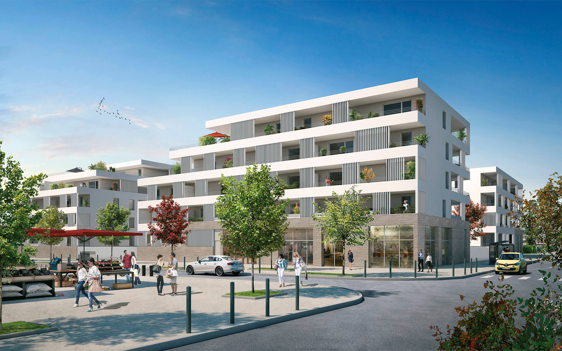 residence les maraichers – toulouse- metro- place micoulaud- terrasse- logements neuf- investissement