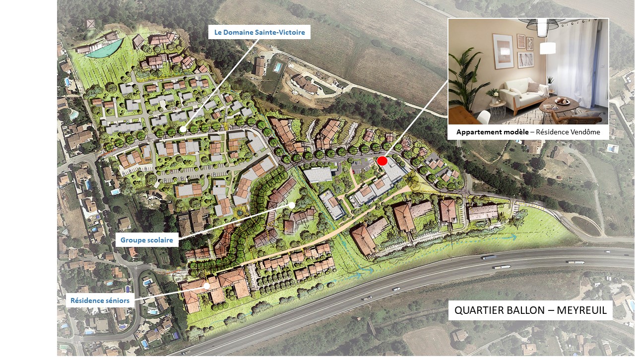 plan de masse quartier ballon a meyreuil visite nouvel appartement modele meyreuil