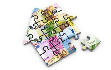 illustration maison puzzle-euros en filigrane
