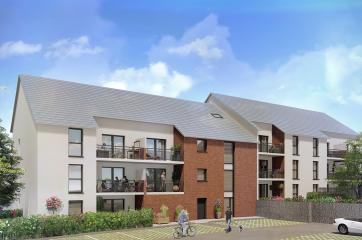 vue residence globale en journee les toits argentes - grand-couronne proche rouen- immobilier neuf - appartement neuf avec balcon et jardin